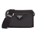 Replica Prada 15893 PFR#8285 Buddha Luxury Replica Re-Nylon And Leather Shoulder Bag In Black Uk - 15893 - Buddha Luxury