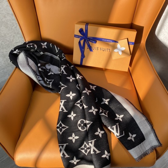 replica SCARF MONOGRAM BLACK UK
