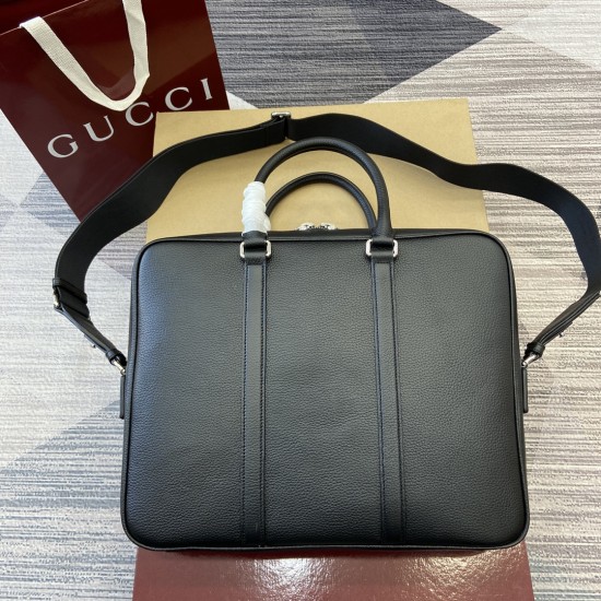 replica MEDIUM BRIEFCASE WITH WEB IN BLACK UK