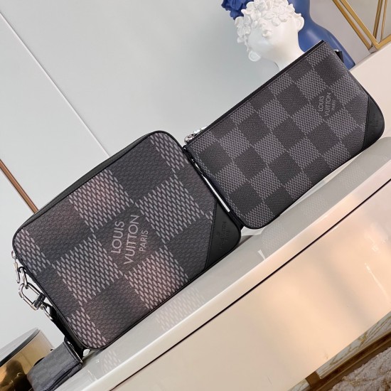 Replica L 15627 LFR#9411 Buddha Luxury Replica Trio Messenger Bag Damier Graphite N50017 Uk - 15627 - Buddha Luxury