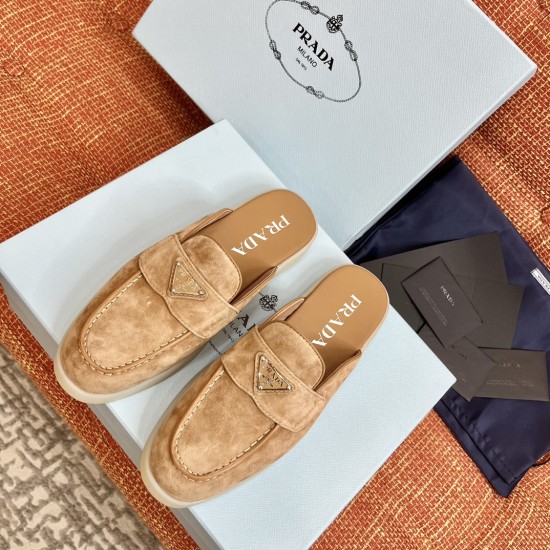 replica SUEDE LEATHER SABOTS ECRU - PD135 UK