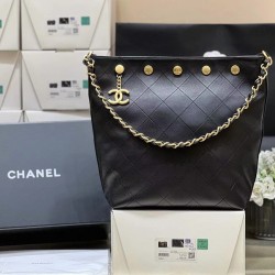 Chanel Large Bucket Bag Shiny Lambskin Silver-Tone Metal As5406 Uk Chanel Large Bucket Bag Shiny Lambskin Silver-Tone Metal As5406 Uk