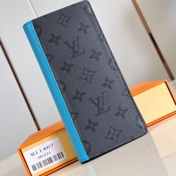 BRAZZA WALLET TURQUOISE MONOGRAM ECLIPSE REVERSE CANVAS M11467 UK BRAZZA WALLET TURQUOISE MONOGRAM ECLIPSE REVERSE CANVAS M11467 UK