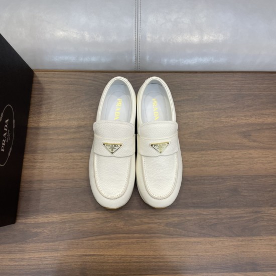 replica LEATHER LOAFERS IN WHITE - PD183 UK