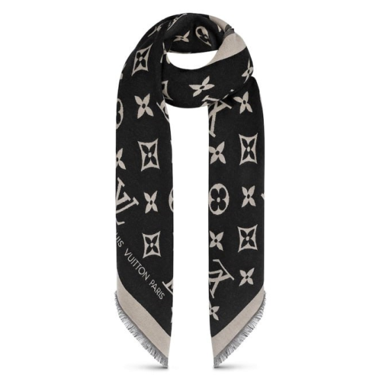 replica SCARF MONOGRAM BLACK UK