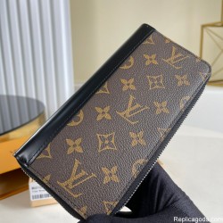 ZIPPY WALLET VERTICAL MONOGRAM MACASSAR CANVAS M60109 UK ZIPPY WALLET VERTICAL MONOGRAM MACASSAR CANVAS M60109 UK