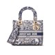 Replica Dior 13213 DFR#13975 Buddha Luxury Replica Medium Lady D-Lite Bag Blue Toile De Jouy Embroidery Uk - 13213 - Buddha Luxury