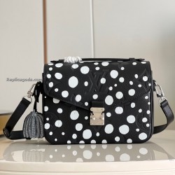 X YAYOI KUSAMA POCHETTE MÉTIS MONOGRAM EMPREINTE LEATHER IN BLACK AND WHITE UK X YAYOI KUSAMA POCHETTE MÉTIS MONOGRAM EMPREINTE LEATHER IN BLACK AND WHITE UK