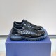 replica COMBAT DERBY SHOE BLACK POLISHED CALFSKIN WITH BEIGE AND BLACK OBLIQUE JACQUARD - CD326 UK