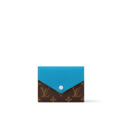 VICTORINE WALLET GASTON BLUE COATED CANVAS M12885 UK