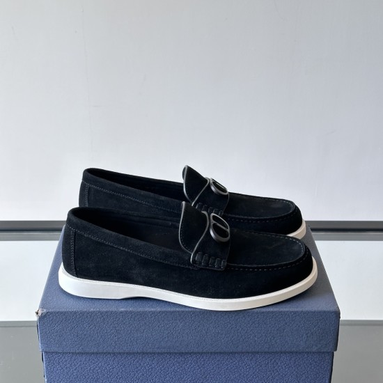 replica GRANVILLE LOAFERS NAVY BLUE SUEDE - CD400 UK