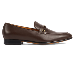 MEN'S LOAFERS WITH INTERLOCKING G BROWN - GC375 UK