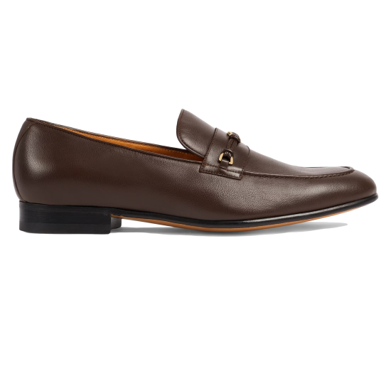 replica MENS LOAFERS WITH INTERLOCKING G BROWN - GC375 UK