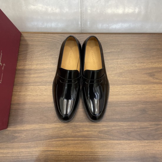 Replica ALMOND-TOE LEATHER LOAFERS - SF35 UK replica ALMOND-TOE LEATHER LOAFERS - SF35 UK