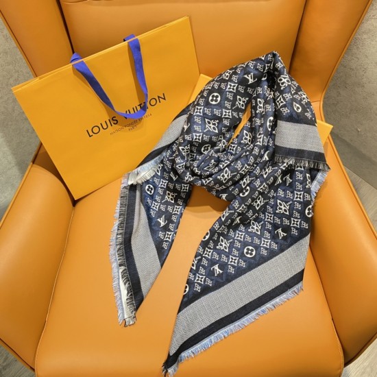 replica SINCE 1854 MONOGRAM SHAWL BLUE UK