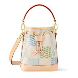 NANO NOE BAG PISTACHIO GREEN DAMIER COATED CANVAS N40640 UK