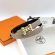replica H INFINI BUCKLE & REVERSIBLE LEATHER STRAP 24MM - B390 UK