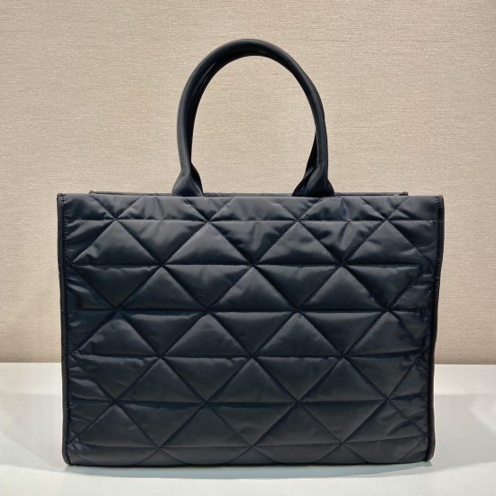 replica RE-NYLON TOTE BAG IN BLACK UK