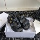 replica DI0RACT SANDALS BLACK QUILTED CANNAGE CALFSKIN - CDS17 UK