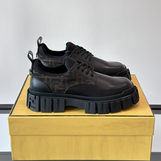 replica FORCE LACE-UPS BLACK LEATHER LACE-UPS - FD155 UK