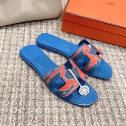 Oran Sandals In Blue And Orange - Hs21 Uk