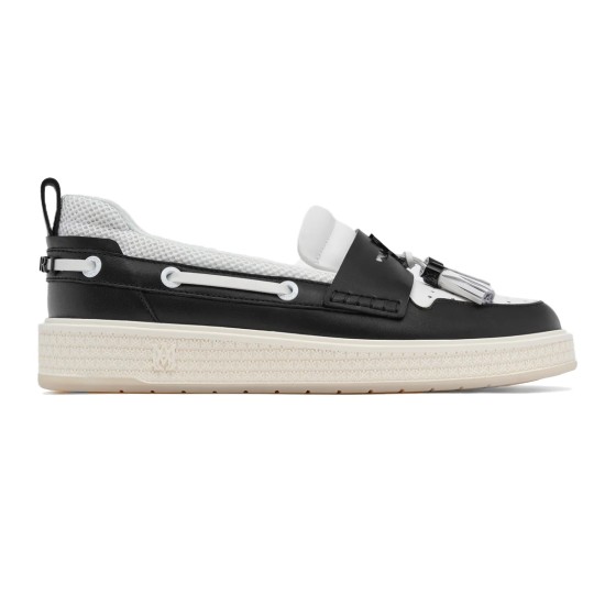 replica MA TASSLE HYBRID LOAFERS BLACK/WHITE - RI66 UK