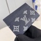 replica DOUBLE CARD HOLDER NAVY BLUE LEATHER M83700 UK