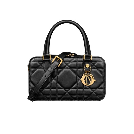 Replica Dior 13202 DFR#14463 Buddha Luxury Replica Mini Doctor Bag Black Macrocannage Lambskin Uk - 13202 - Buddha Luxury