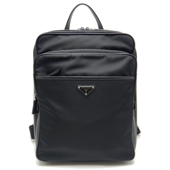 Replica Saffiano Nylon Backpack In Black Uk - 15902 - Buddha Luxury