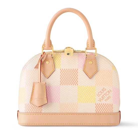 Replica Alma Bb Bag Peach Damier Giant Coated Canvas N40516 Uk