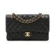 Replica Chanel 13009 CFR#12308 Buddha Luxury Replica Chanel Medium Classic Handbag In Black Grained Calfskin And Gold-Tone Metal Uk - 13009 - Buddha Luxury