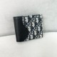 Replica Dior 12119 DFR#10739 Buddha Luxury Replica Saddle Compact Wallet Black Grained Calfskin Marquetry With Beige And Black Oblique Jacquard Uk - 12119 - Buddha Luxury