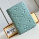 replica ENVELOPE BUSINESS CARD HOLDER MISTY LAKE GREEN TAURILLON LEATHER M13891 UK