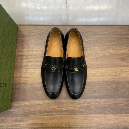 replica MENS LOAFERS WITH INTERLOCKING G - GC384 UK