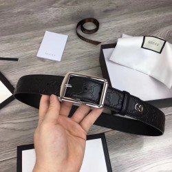 Signature Belt With Gg Detail - B80 Uk Signature Belt With Gg Detail - B80 Uk