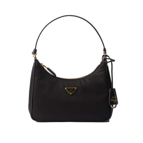 Replica Prada 14179 PFR#13155 Buddha Luxury Replica Re-Edition 2005 Re-Nylon And Saffiano Mini Bag In Black With Gold Hardware Uk - 14179 - Buddha Luxury