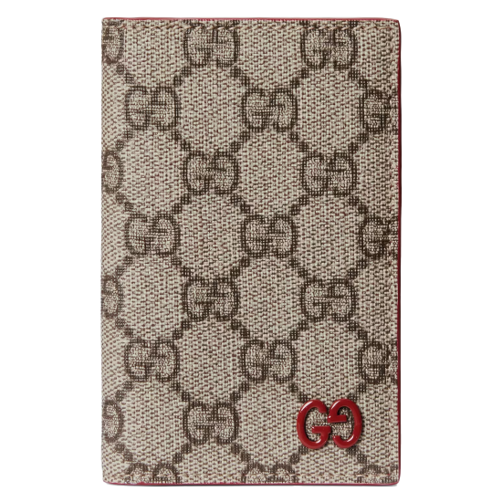 replica LONG CARD CASE WITH GG DETAIL RED LEATHER TRIM UK