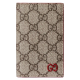 replica LONG CARD CASE WITH GG DETAIL RED LEATHER TRIM UK