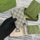 replica LONG CARD CASE WITH GG DETAIL BLUE LEATHER TRIM UK