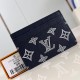 replica DOUBLE CARD HOLDER NAVY BLUE LEATHER M83700 UK