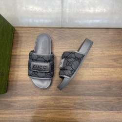 Men's Gg Slide Sandals In Grey - Gcs29 Uk Men's Gg Slide Sandals In Grey - Gcs29 Uk