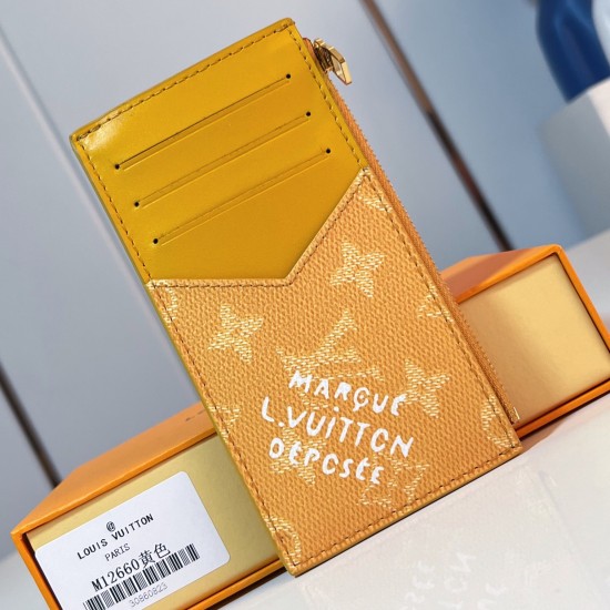 replica COIN CARD HOLDER IN YELLOW M12660 UK