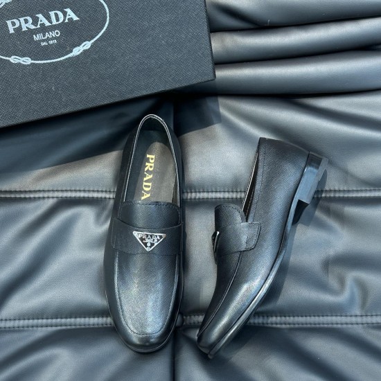 Replica LOAFER TRIANGLE LOGO SAFFIANO LEATHER - PD131 UK replica LOAFER TRIANGLE LOGO SAFFIANO LEATHER - PD131 UK