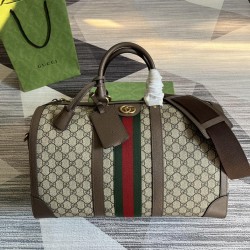 Savoy Small Duffle Bag Beige And Ebony Gg Supreme Canvas Uk