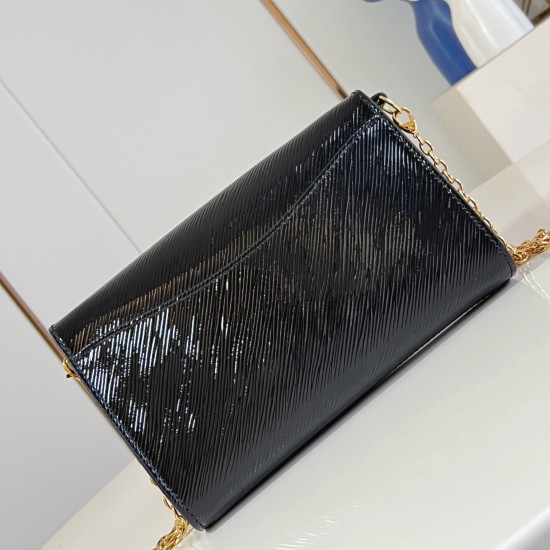 Replica Pochette Louise Chain Bag Black Patent Leather M23756 Uk - 13658 - Buddha Luxury