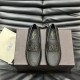 Valentino Men's Black Grained Leather Loafers Top Angle Valentino Men's Black Grained Leather Loafers pair shown from above highlighting hardware