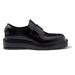 BRUSHED LEATHER LOAFERS IN BLACK - PD152 UK