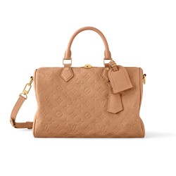 Speedy Soft 30 Handbag Arizona Beige Monogram Empreinte Cowhide Leather M11323 Uk