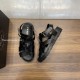 replica CRISSCROSS RUBBER SANDALS IN BLACK - PDS27 UK
