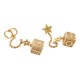 replica LUCKY SQUARE CRYSTAL STAR DICE DROP EARRINGS UK